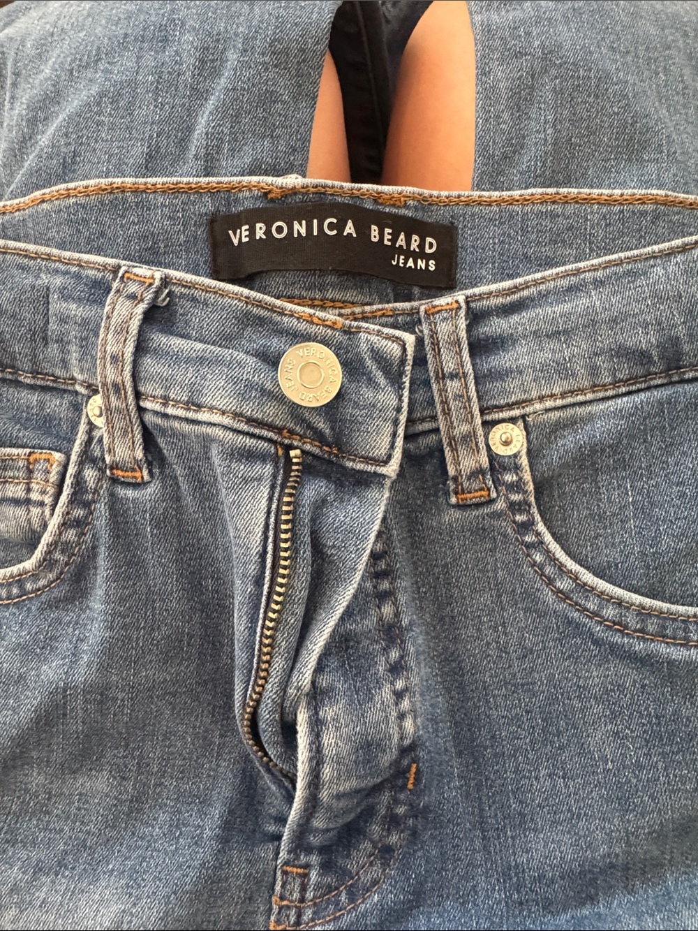 Veronica Beard High-Rise Blue Jeans